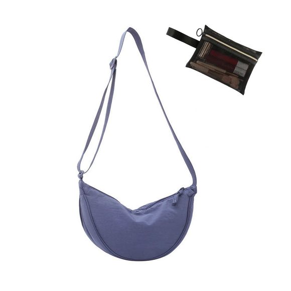 Hobo Crescent Crossbody Bag With Mesh Storage, Shoulder Purse - ^_^ - Picture 1 of 6